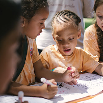 Young girls working on a project together. Read about Closely Held Business Stock Young girls working on a project together. Read about Closely Held Business Stock